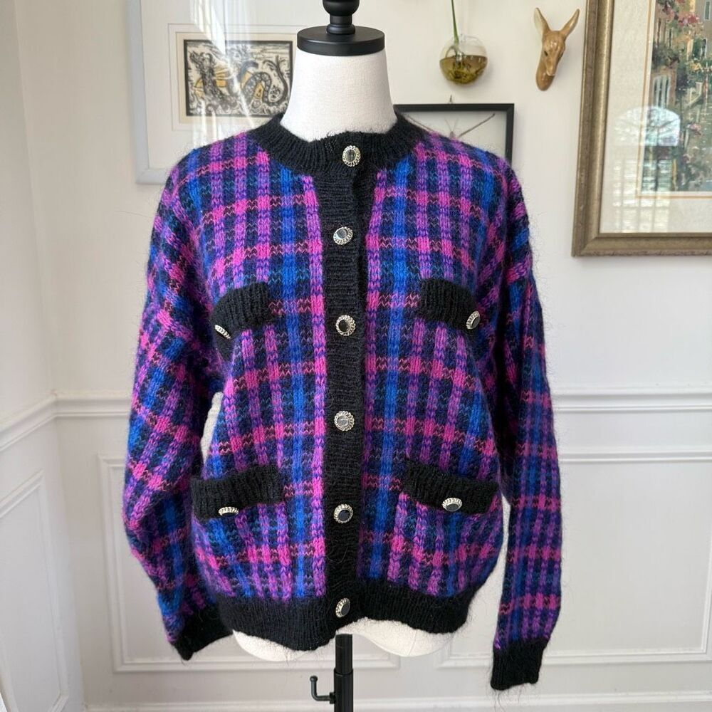 Vintage Amanda Smith Classic Mohair Blend Cardigan L